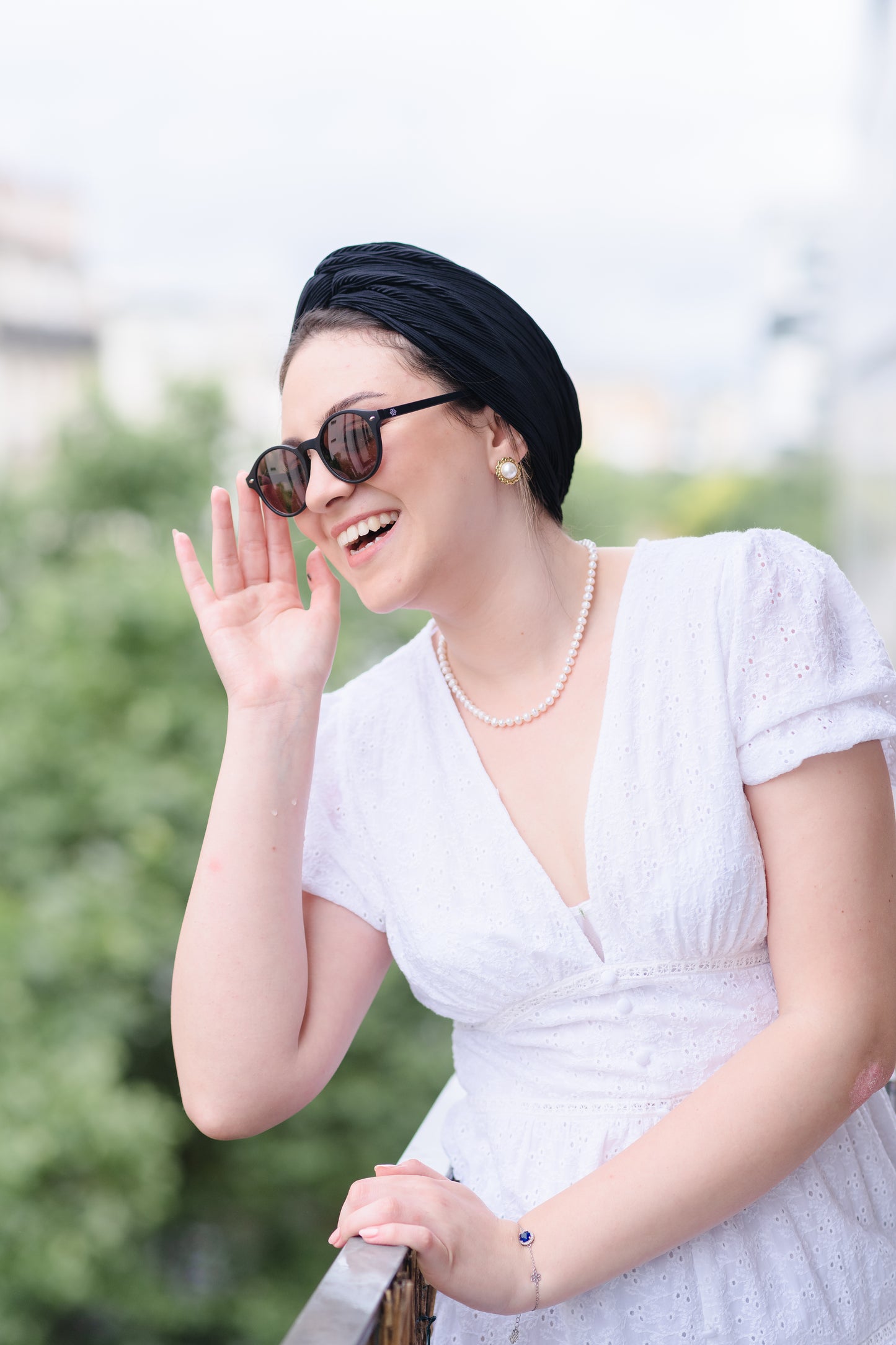 Turban bonnet noir